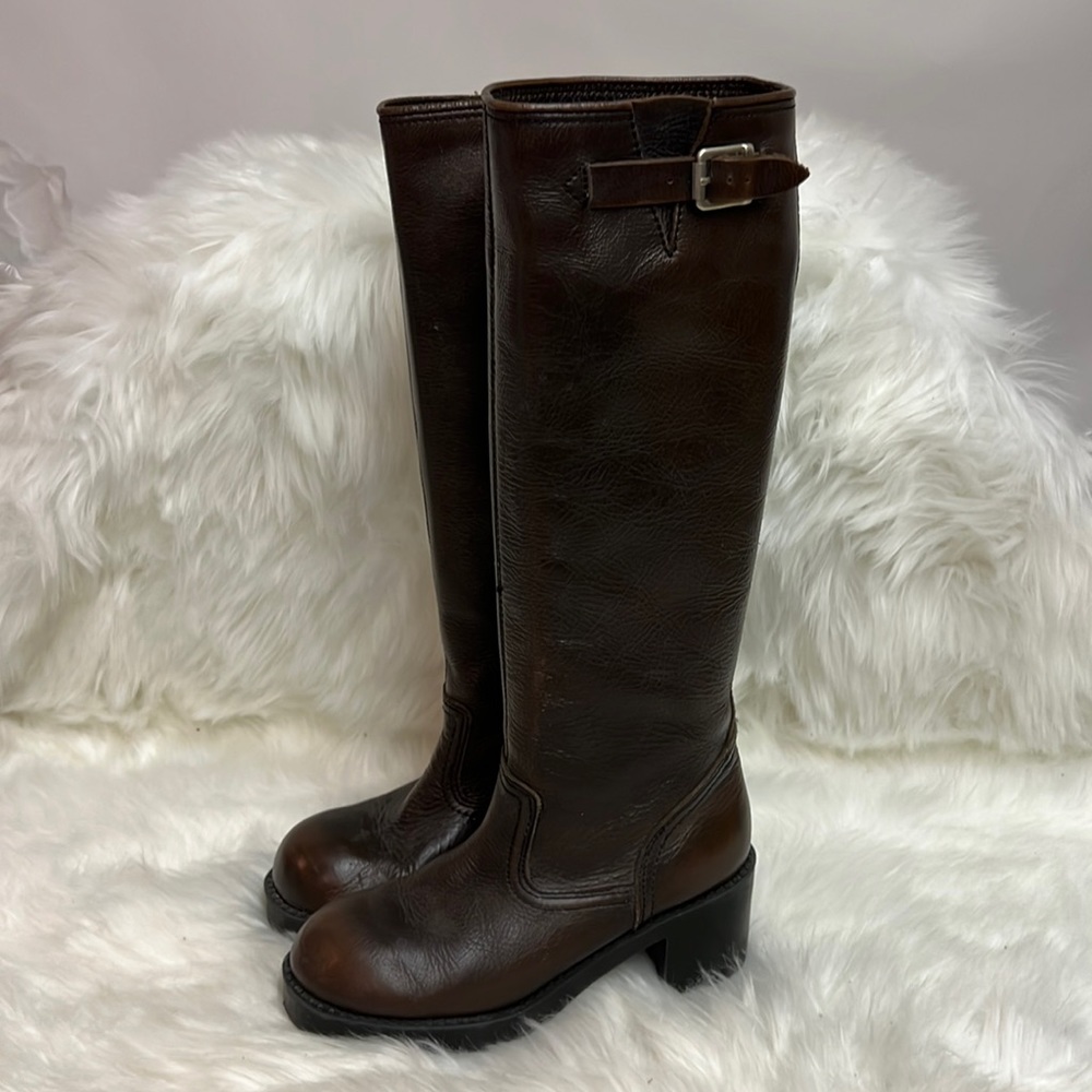 Esprit | 90s Chunky Leather One High Riding Boots 6.5